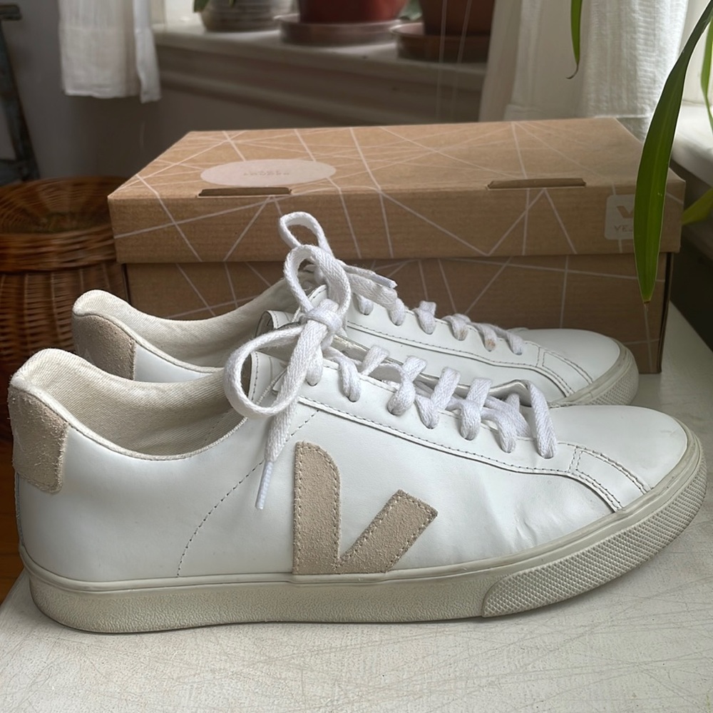 VEJA esplar leather and suede sneakers